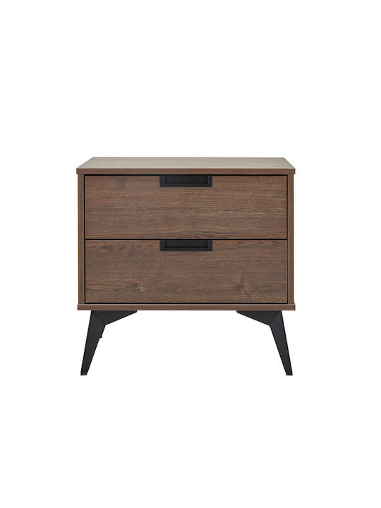 Nachttisch Nuez Metall Braun 58x39x55cm