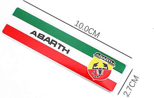 Σήμα Αυτοκινήτου Fiat Abarth Πίσω Ταμπλό 100mm X27mm