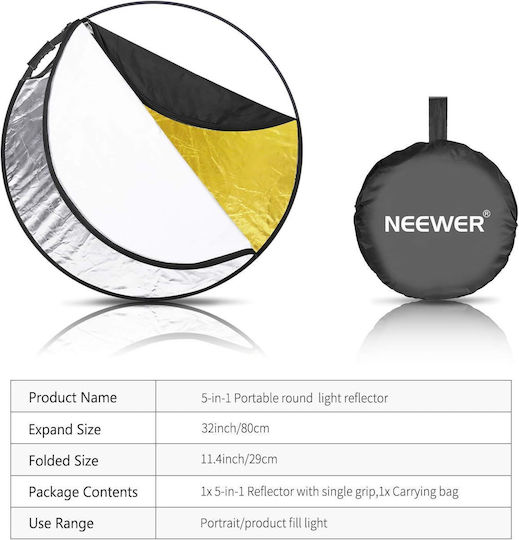 Neewer 10100351 Foldable Photography Reflector 80cm