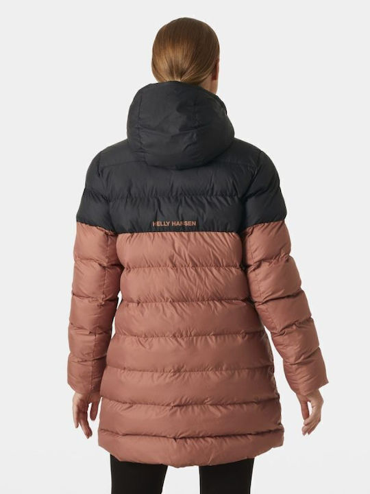 Active Damen Puffer Jacke für Winter Braun