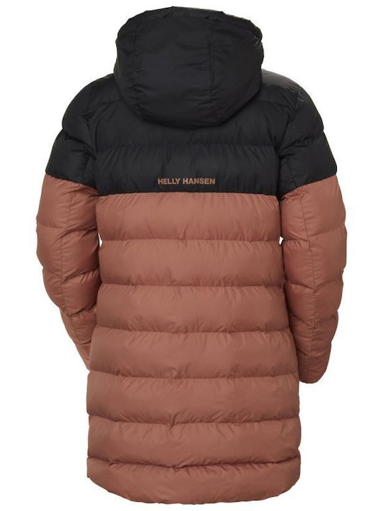 Active Damen Puffer Jacke für Winter Braun