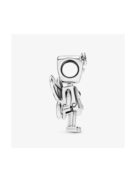 Pandora Anhänger Charm Silber 925 Mädchen Roboter Blumen & Federn 797856