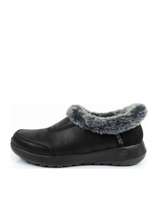 Closed Leather Women's Slippers Black