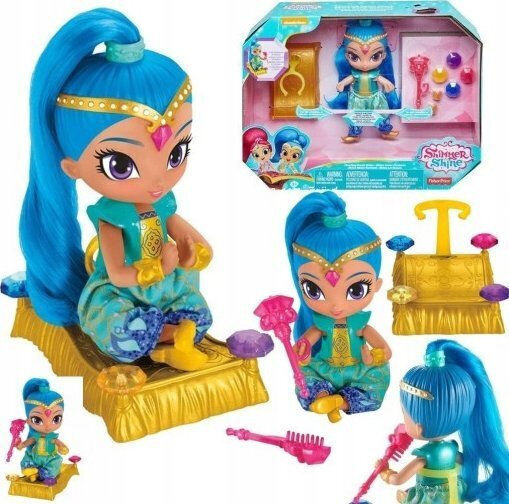 Fisher Price Миниатюрна играчка Shimmer Блясък и блясък Синя коса