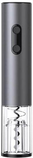 Set Electric Decantor de Vin cu Dop și Tăietor de Foli 22,5x4,5cm Argintiu