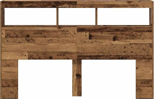 vidaXL Tăblie de Pat LED din Lemn Maro 160x102cm