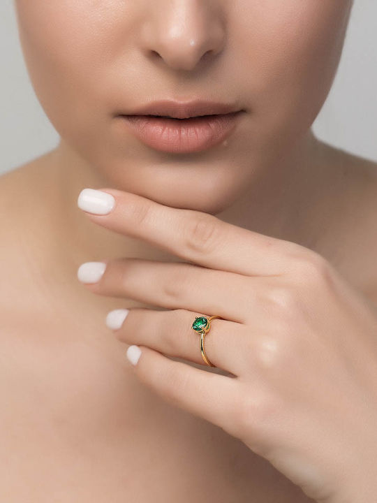 Dio Jewellery Lab Γυναικείο Δαχτυλίδι με Πέτρες από Ασήμι