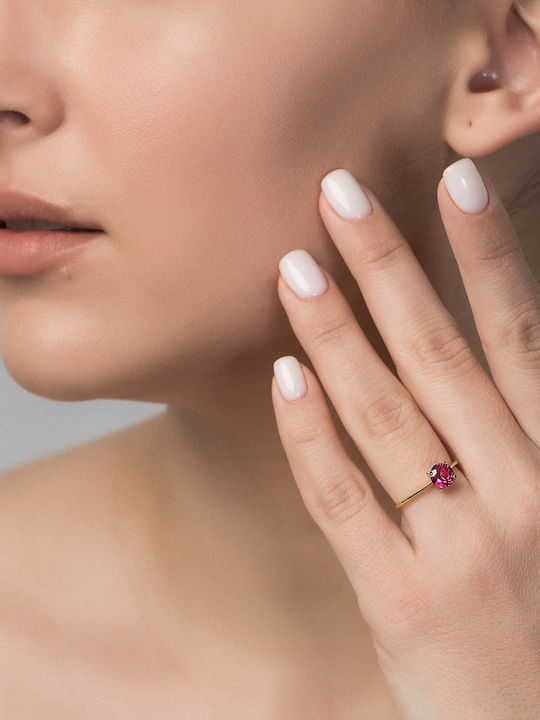 Dio Jewellery Lab Γυναικείο Δαχτυλίδι με Πέτρες από Ασήμι