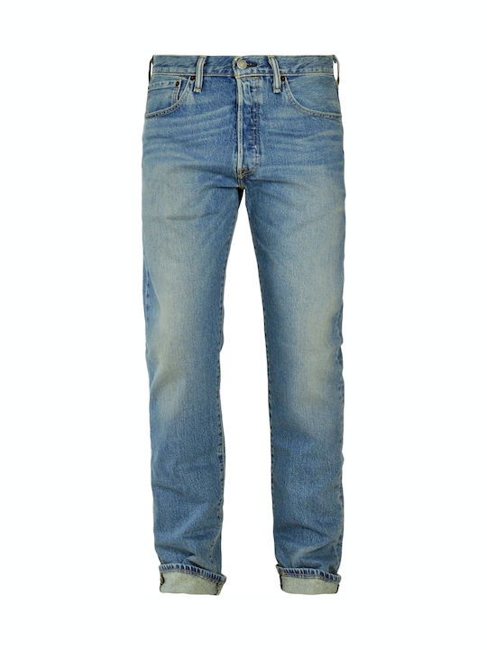 501 Original Ανδρικό Παντελόνι Τζιν με Relaxed Straight Εφαρμογή Μπλε