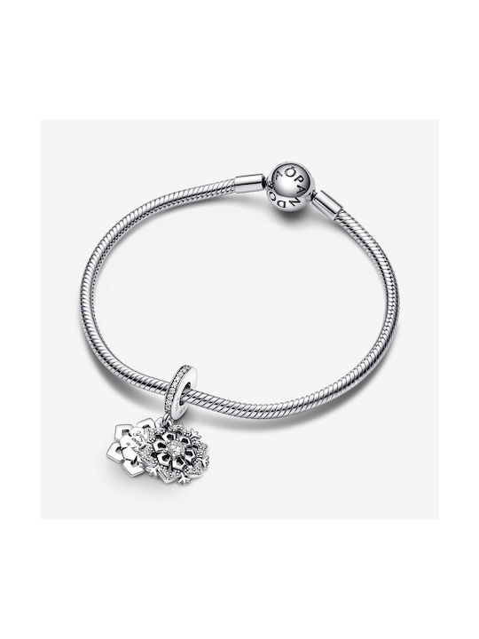 Pandora Charm from Silver with Zircon