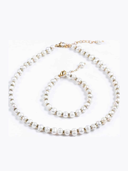 Cuoro Damen Armband mit Perlen