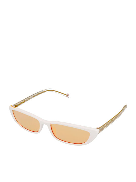 Guess Women's Sunglasses with White Plastic Frame and Orange Mirror Lens GU8210 21E