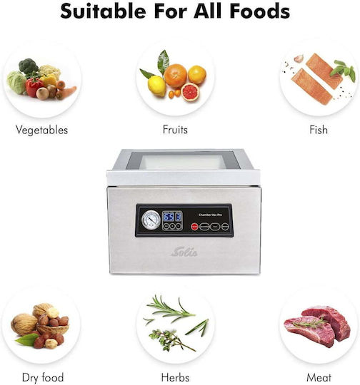 Professional Vacuum Sealer Solis Chamber Vac Pro Dry Wet Marinating Stainless Steel