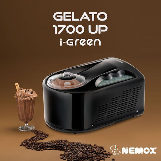 Ice Cream Maker Compressor Nemox Gelato Pro 1700 Up I-green 1.7 Liters Black