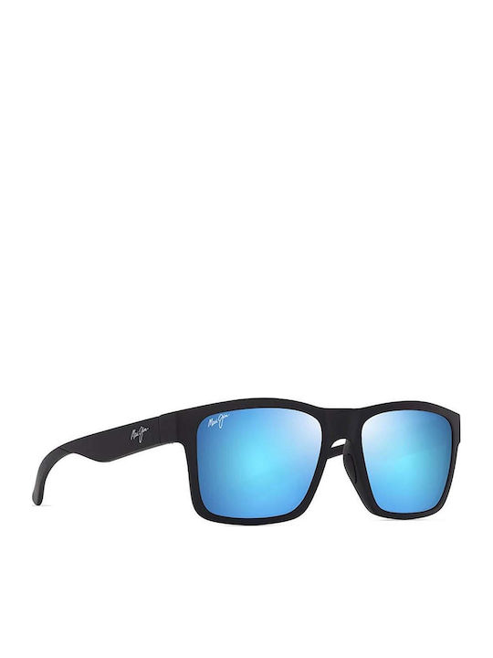 Maui Jim Ανδρικά Γυαλιά Ηλίου με Μαύρο Κοκκάλινο Σκελετό και Μπλε Καθρέφτη Φακό B897-02B