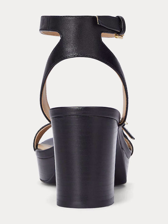 Leder Sandalen Schwarz