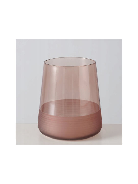 Boltze Glas Wasser aus Glas in Rosa Farbe 420ml