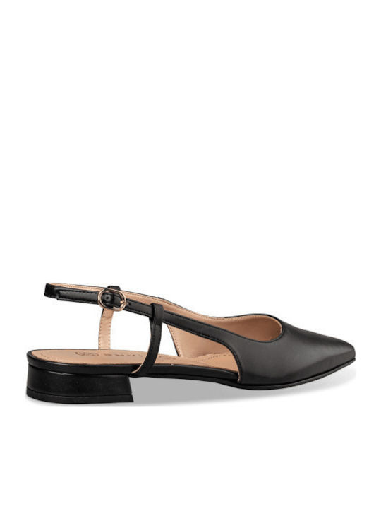 Γυναικείες Μπαλαρίνες Slingback σε Μαύρο Χρώμα