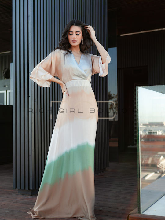 RichgirlBoudoir Maxi Evening Dress Wrap Gradient Effect