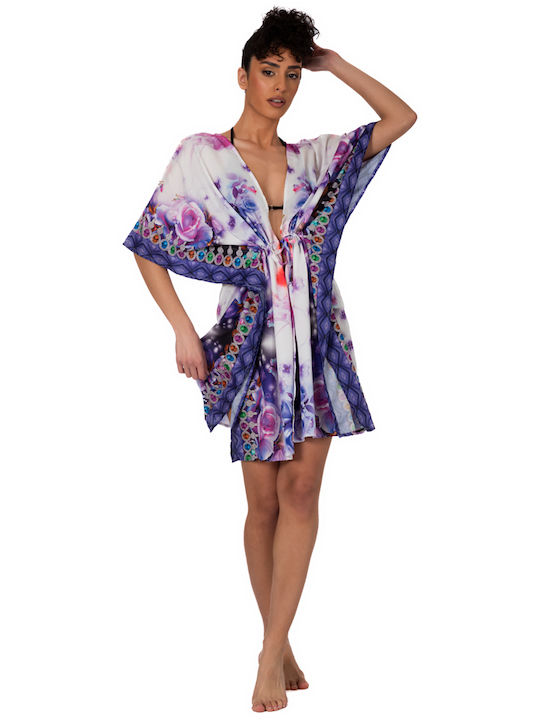 Indischer Kaftan mit Taillenkordel Ar200-a Solo Me 90cm x 90cm Damen Einheitsgröße