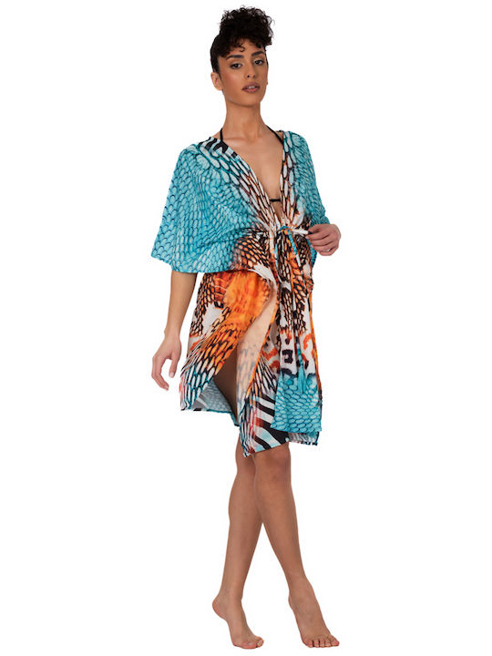 Indischer Kaftan mit Taillenkordel Ar208-c Solo Me 90cm X 90cm Einheitsgröße Damen
