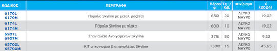 Σπανιολέτα Ανοιγόμενου Skyline Μαύρη 6907m Domus