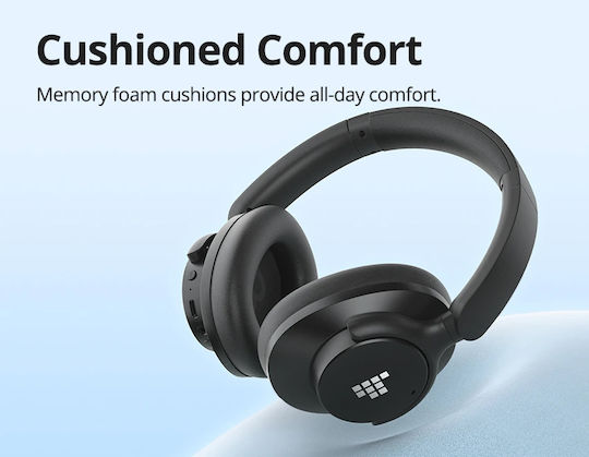 Tronsmart Sounfii Q20 Ασύρματα / Ενσύρματα Over Ear Ακουστικά με 60 ώρες Λειτουργίας Μαύρα