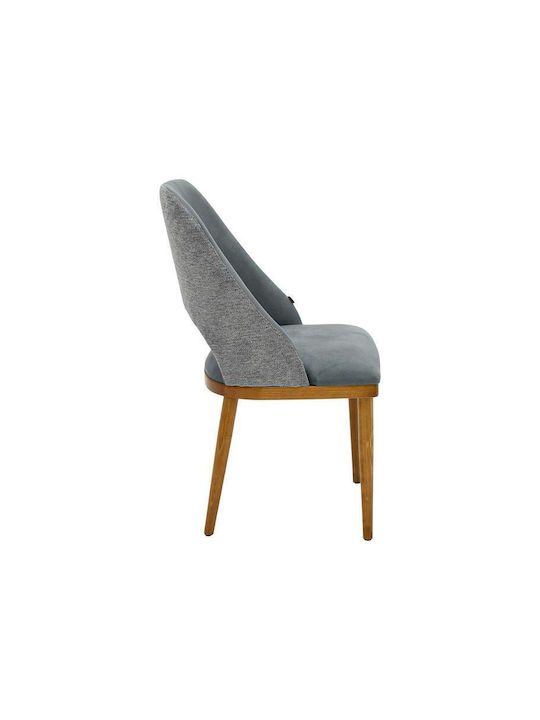 Castel Dining Room Fabric Chair Denim 50x56x93cm 2pcs