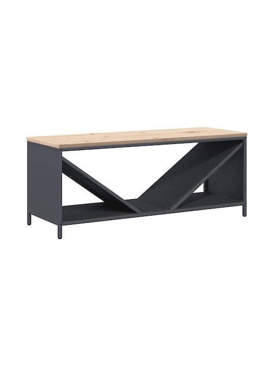 vidaXL Ξύλινο Ράφι Αποθήκευσης Ξύλων 100.5x35.5x40cm Γκρι