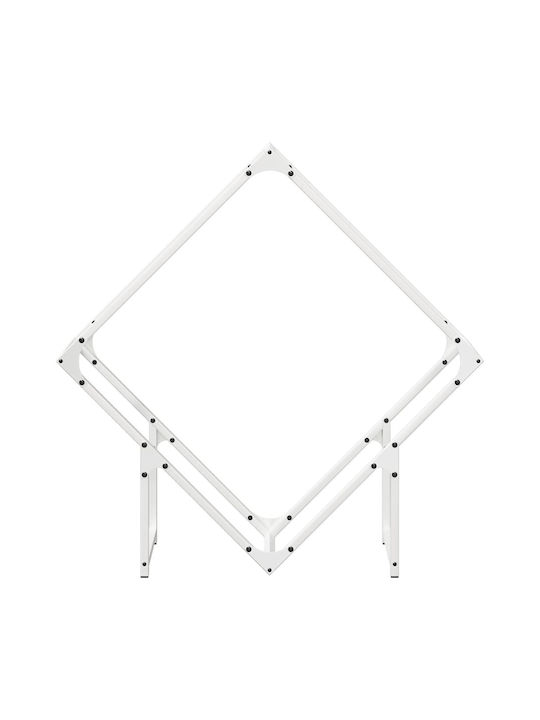 vidaXL Inox Ράφι Αποθήκευσης Ξύλων 80x25x80cm Λευκό