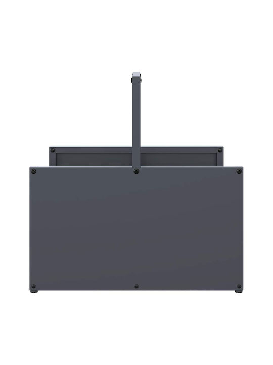 vidaXL Lemn de foc Lemn Raft Depozitare lemne 40x40x40cm Gri