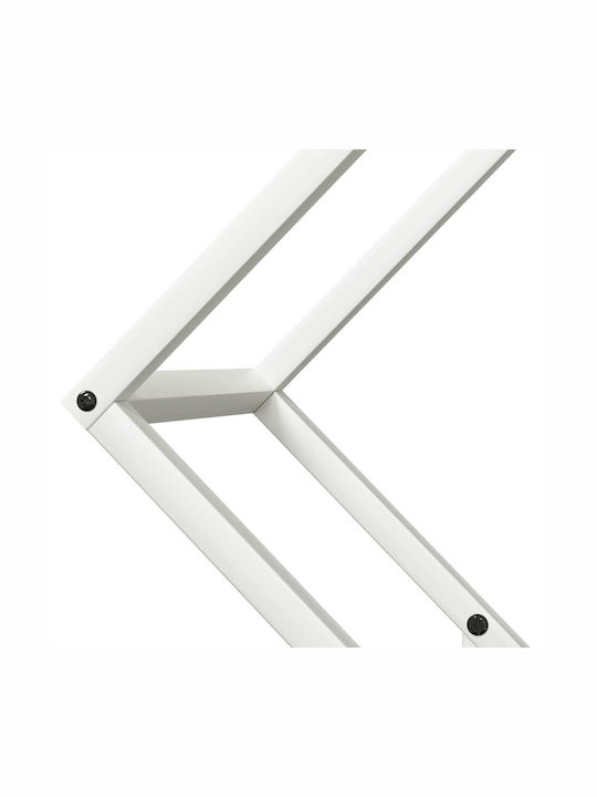vidaXL Inox Ράφι Αποθήκευσης Ξύλων 60x25x60cm Λευκό