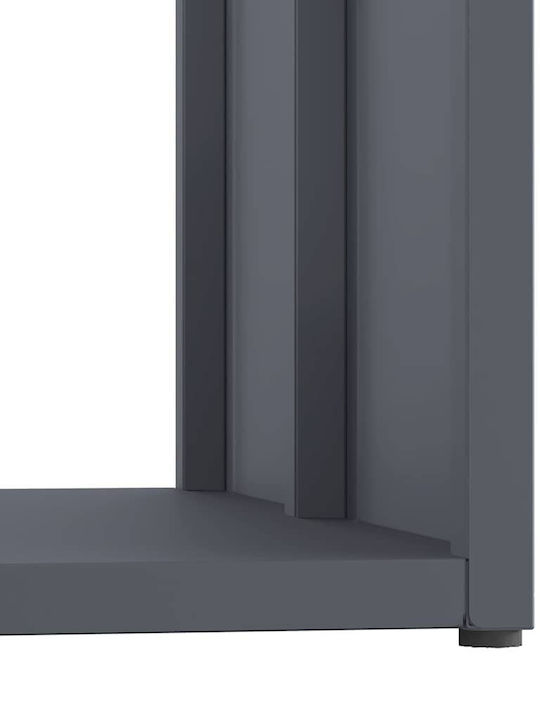 vidaXL Lemn de foc Lemn Raft Depozitare lemne 40x40x40cm Gri
