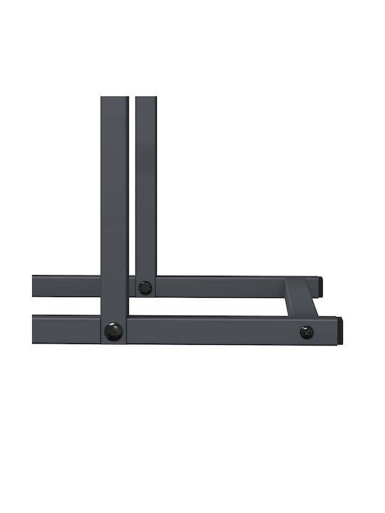 vidaXL Brennholz Inox Regal Holzlagerung 80x25x90cm
