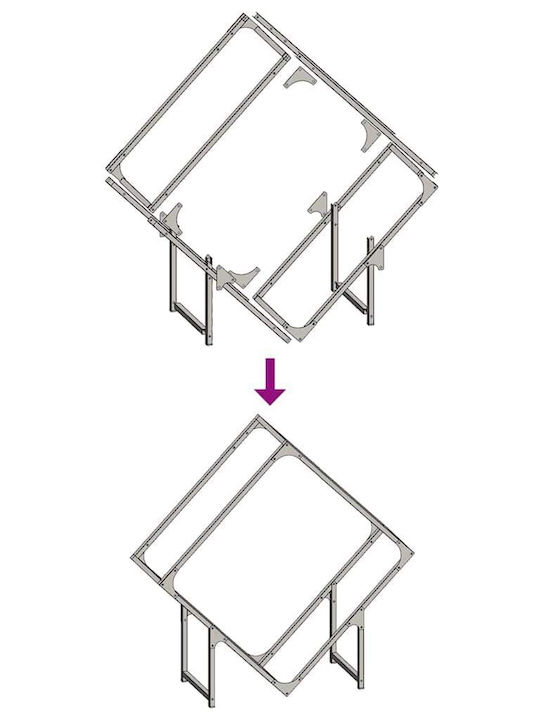 vidaXL Inox Ράφι Αποθήκευσης Ξύλων 80x25x80cm Λευκό