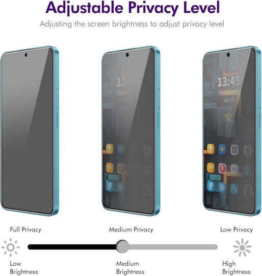 Privacy Full Face Tempered Glass Negru (OnePlus Nord 4)