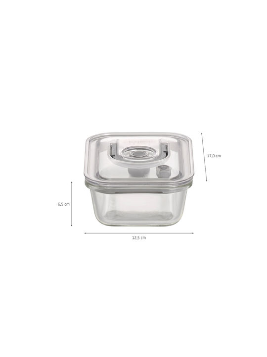 Caso Lunchbox Silikon Transparent Geeignet für die Mikrowelle 600ml 1Stück