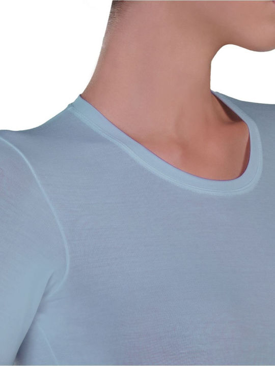 Lord Women's Stretch T-Shirt, Sleeve, Color Cyan