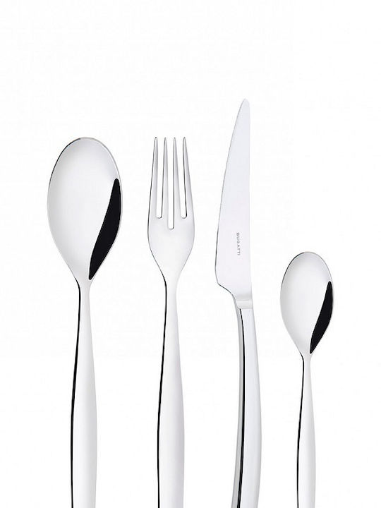 Casa Bugatti Set de Tacâmuri Inoxidabil Gri 24buc