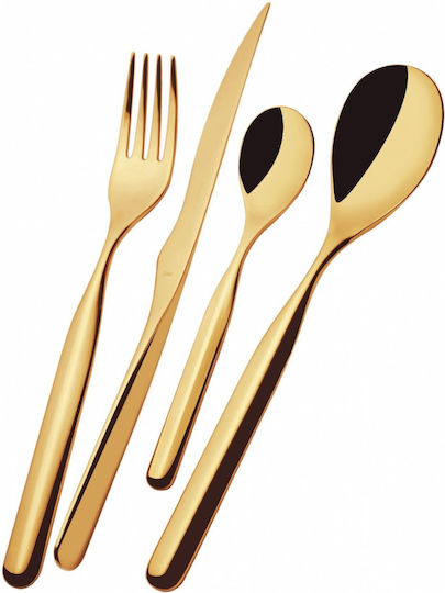Casa Bugatti Set de Tacâmuri Inoxidabil Auriu 24buc