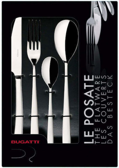 Casa Bugatti Preludio Set de Tacâmuri Inoxidabil Argintiu 16buc