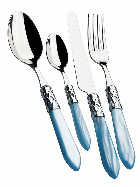 Casa Bugatti Aladdin Set de Tacâmuri Inoxidabil Albastru 24buc