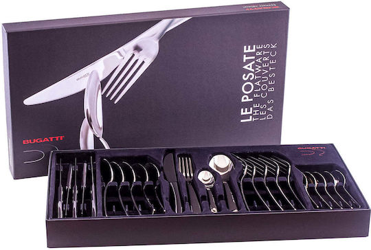 Casa Bugatti Futura Set de Tacâmuri Inoxidabil Argintiu 24buc