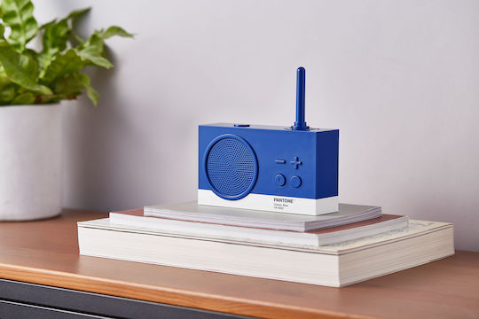 Lexon Tykho 3 Lexon x PANTONE Tragbares Radio mit Bluetooth Classic Blue