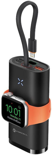 Forcell F-ENERGY F10K4 Power Bank 10000mAh 22.5W με Θύρα USB-A και Θύρα USB-C Power Delivery / Quick Charge 3.0 Μαύρο