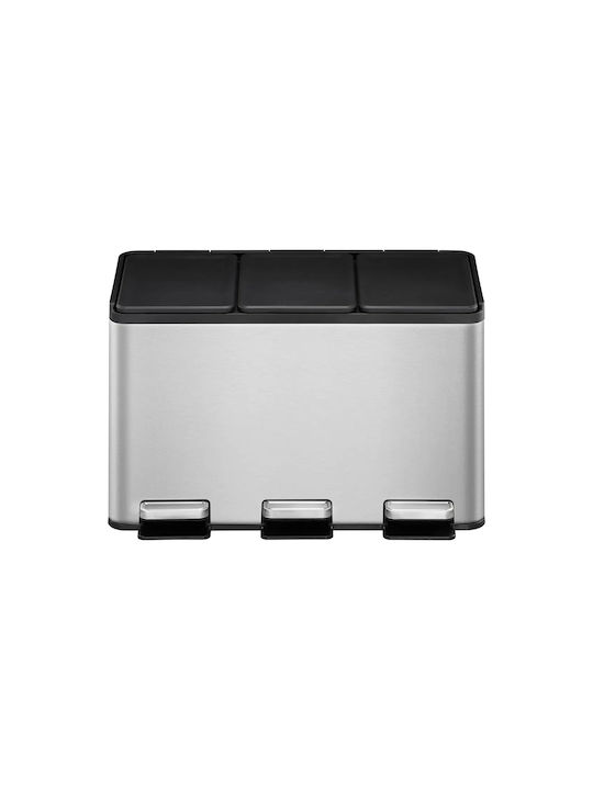 Eko Coș Essential De Gunoi Din Oțel Inoxidabil Cu Pedală Gri 10lt