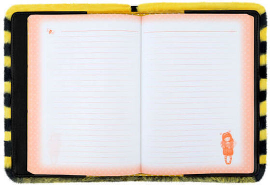 Santoro Gorjuss Furry Notebook Ruled Orange Bee-loved