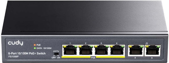 Cudy FS1006P v1 Unverwaltet L2 PoE+ Switch mit 6 Ports Ethernet
