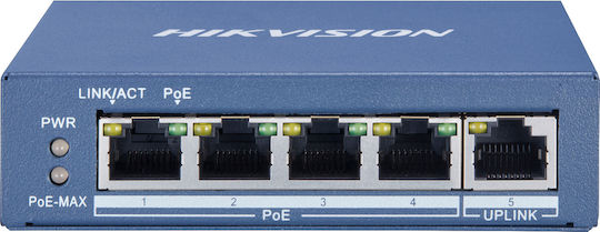 Hikvision DS-3E0510P-E Unmanaged L2 PoE+ Switch with 8 Gigabit (1Gbps) Ethernet Ports and 1 SFP Port