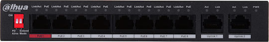Dahua PFS3010-8ET-96 Unmanaged L2 PoE++ Switch with 10 Gigabit (1Gbps) Ethernet Ports